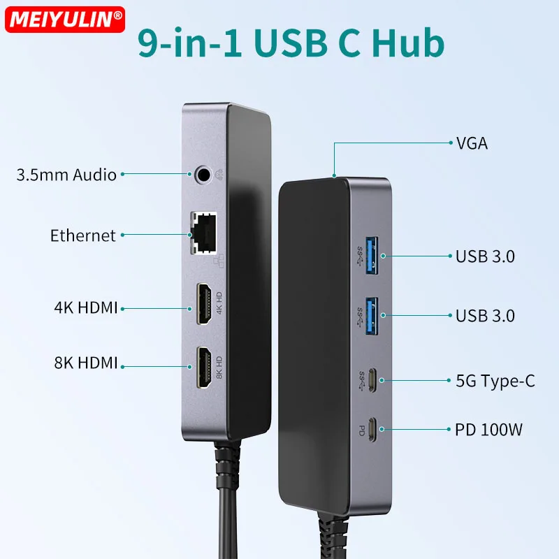 9 Port Usb Charger Hub To HDMI 8K 4K Double Line Dock Station Compatible USB 3.2 Thunderbolt 3 4 VGA RJ45 Type C PD 100W USB 3.0
9 Port Usb Charger Hub To HDMI 8K 4K Double Line Dock Station Compatible USB 3.2 Thunderbolt 3 4 VGA RJ45 Type C PD 100W USB 3.0