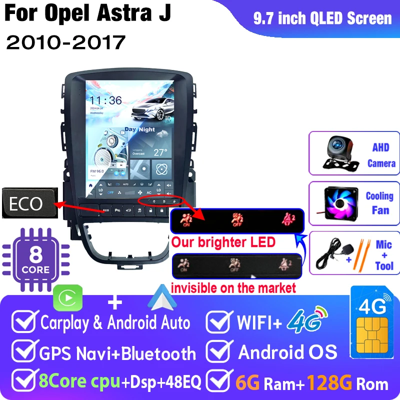 Автомагнитола ZOYOSKII Android для Opel Astra J, Vauxhall Holden Cascada 2009-2018, мультимедийный экран, GPS-навигация, Auto Carplay, ECO
Автомагнитола ZOYOSKII Android для Opel Astra J, Vauxhall Holden Cascada 2009-2018, мультимедийный экран, GPS-навигация, Auto Carplay, ECO