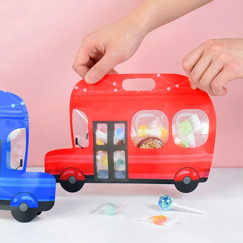 5pcs Cartoon Car Shape Plastic Candy Bags Cookie Snack Baking Gift Packaging Zipper Bags For Kids Birthday Party Decor Supplies
5pcs Cartoon Car Shape Plastic Candy Bags Cookie Snack Baking Gift Packaging Zipper Bags For Kids Birthday Party Decor Supplies