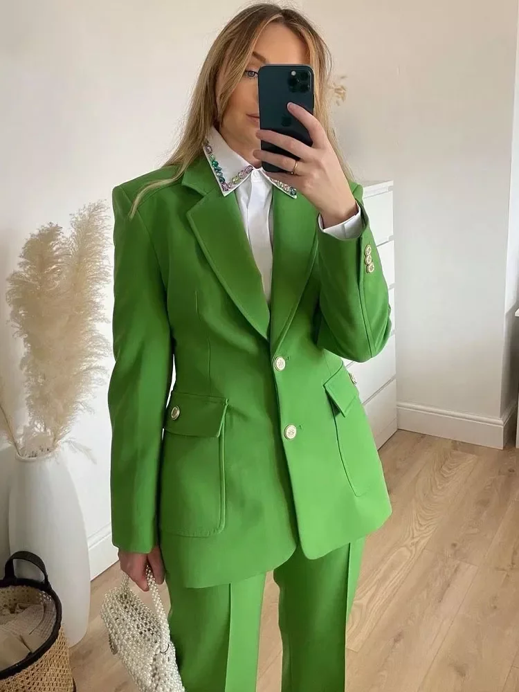 Women's spring jacket 2022 Fashion Single Breasted Slim fit Blazer Coat Long Sleeve Pockets Female Outerwear +trousers suit
Women's spring jacket 2022 Fashion Single Breasted Slim fit Blazer Coat Long Sleeve Pockets Female Outerwear +trousers suit