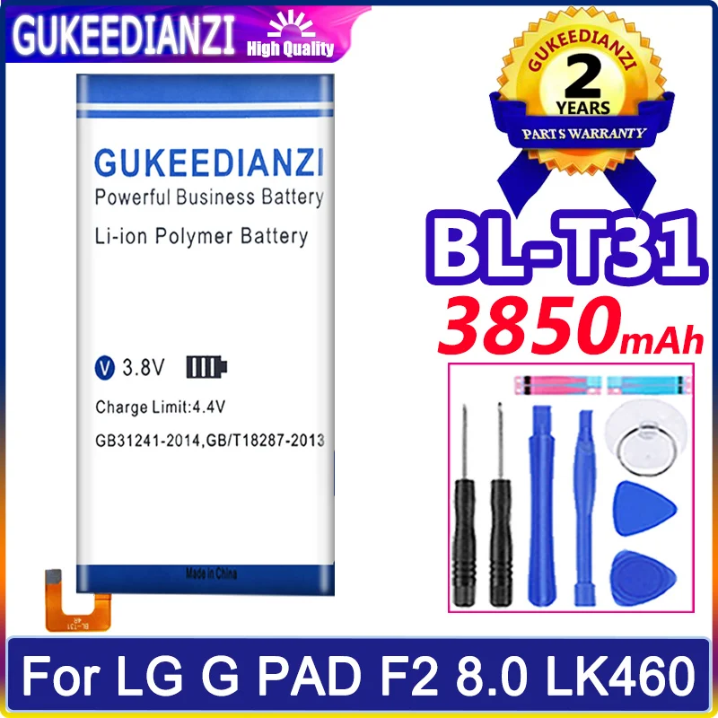 

3800mAh Large Capacity Replacement Battery For LG BL-T31,EAC63398901 LG G PAD F2 8.0 LK460 High Quality Battery Li-polym Bateria