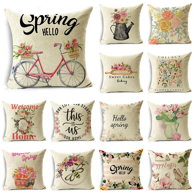 Spring Fresh Flower Pastoral Pillow Cushion Cover Bedside Sofa Pillow Cover 40*40cm/45*45cm/50*50cm
Spring Fresh Flower Pastoral Pillow Cushion Cover Bedside Sofa Pillow Cover 40*40cm/45*45cm/50*50cm