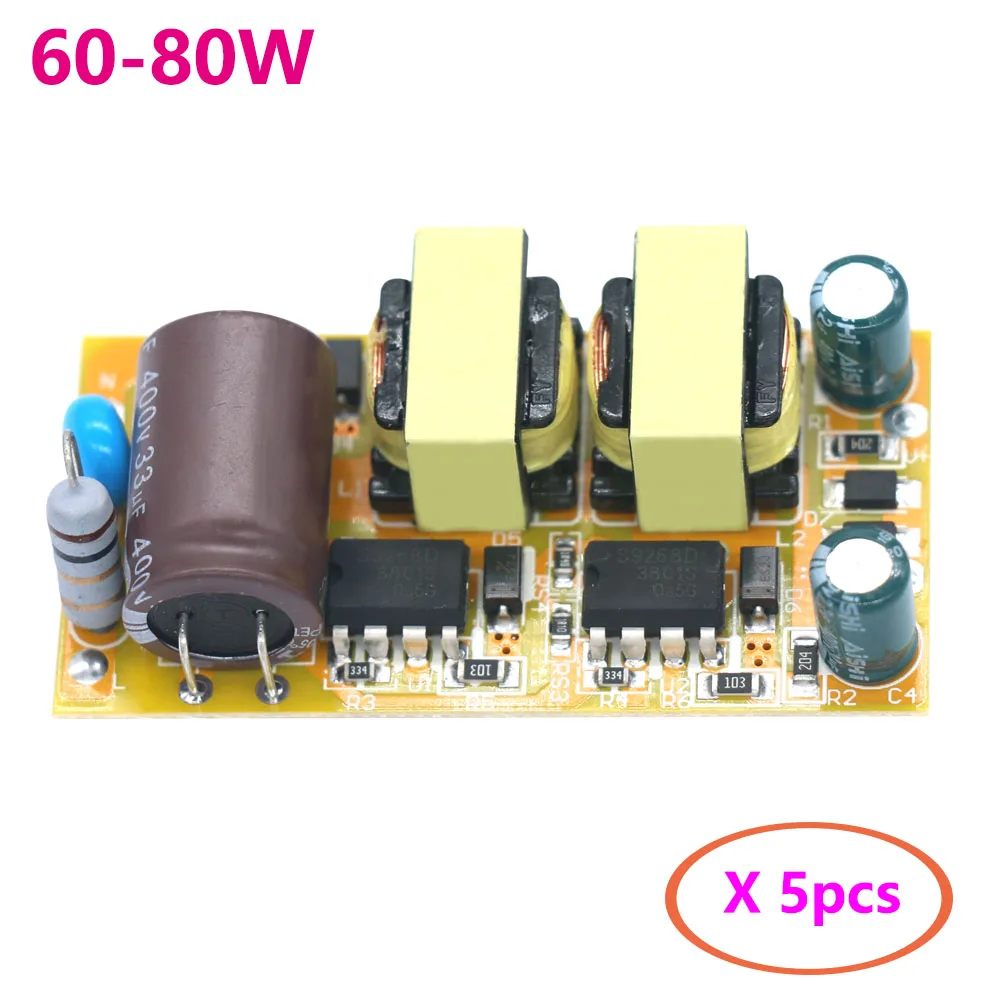 5PCS LED Driver 60-80W For LED Lighting AC200-240V Non-Isolating Transformer For LED Ceiling Light Replacement 60-80W
5PCS LED Driver 60-80W For LED Lighting AC200-240V Non-Isolating Transformer For LED Ceiling Light Replacement 60-80W