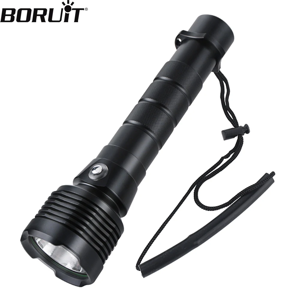 

BORUiT S6 Super Bright LED Diving Flashlight IP68 Waterproof Professional 26650 Dive Torch Underwater 60M Spearfishing Lantern