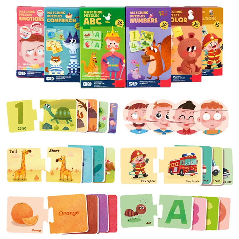 Children Matching Puzzle Toys Emotions Color Alphabet Number Cognitive Jigsaw Boards Games Baby Montessori Educational Toys Gift
Children Matching Puzzle Toys Emotions Color Alphabet Number Cognitive Jigsaw Boards Games Baby Montessori Educational Toys Gift