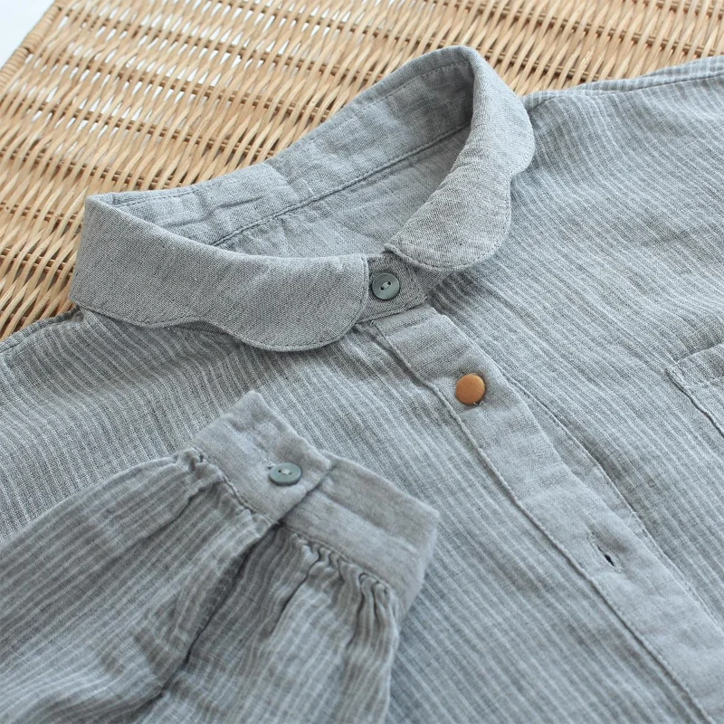 Autumn 2022 New Retro Color Button Paste Cloth Pocket Double Cotton Long Sleeve Blouse Womens Tops
Autumn 2022 New Retro Color Button Paste Cloth Pocket Double Cotton Long Sleeve Blouse Womens Tops