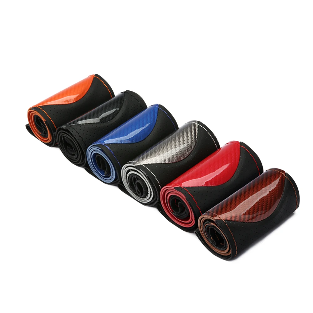 Car Steering Wheel Cover DIY Hand Sewing Universal 38cm Leather Steering Wheel Protector Braid Case Car Interior Supplies
Car Steering Wheel Cover DIY Hand Sewing Universal 38cm Leather Steering Wheel Protector Braid Case Car Interior Supplies