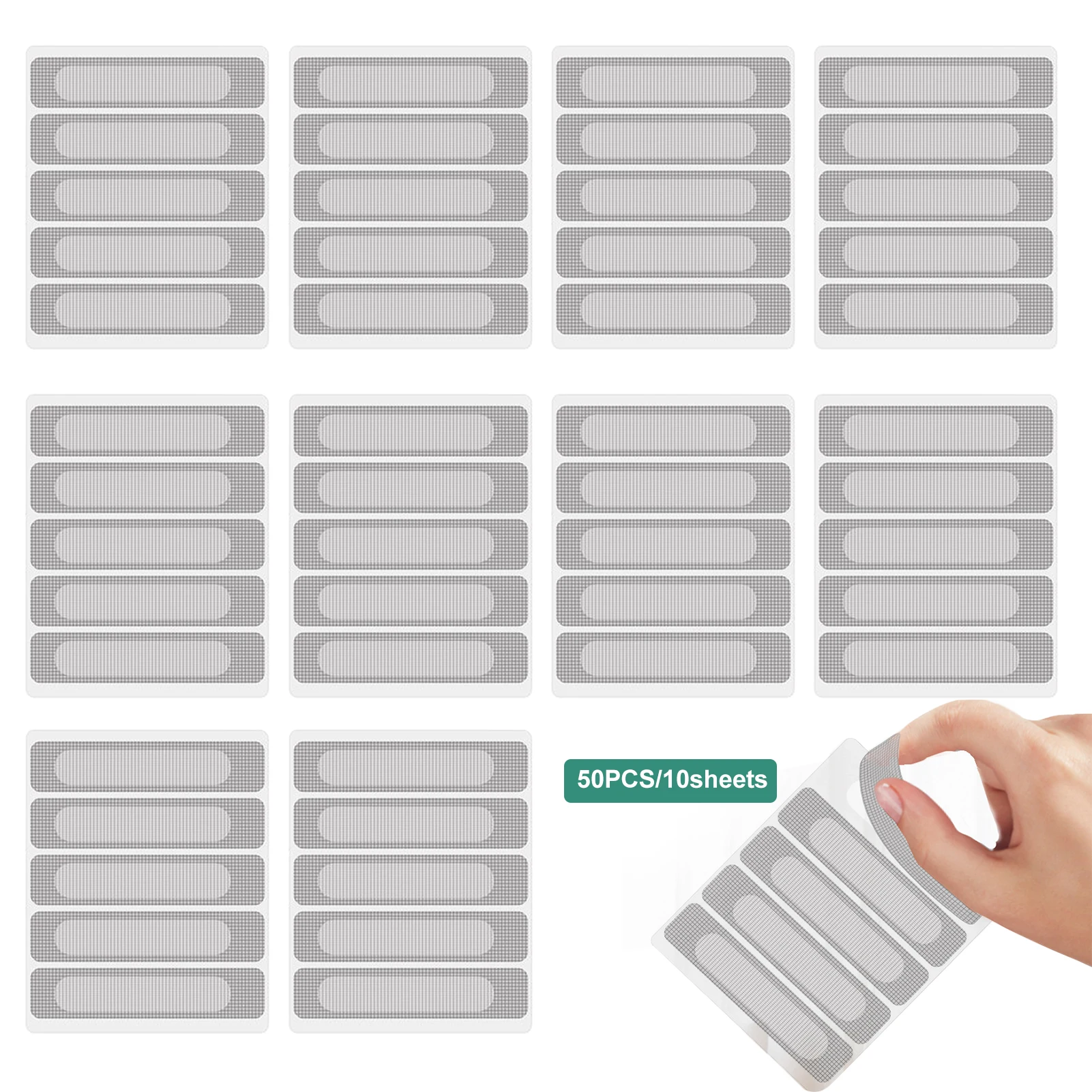 50pcs/10sheets Waterproof Mosquito Fix Net Bedroom Drain Hole Living Room Self Adhesive Window Screen Fine Mesh Repair Easy Use
50pcs/10sheets Waterproof Mosquito Fix Net Bedroom Drain Hole Living Room Self Adhesive Window Screen Fine Mesh Repair Easy Use