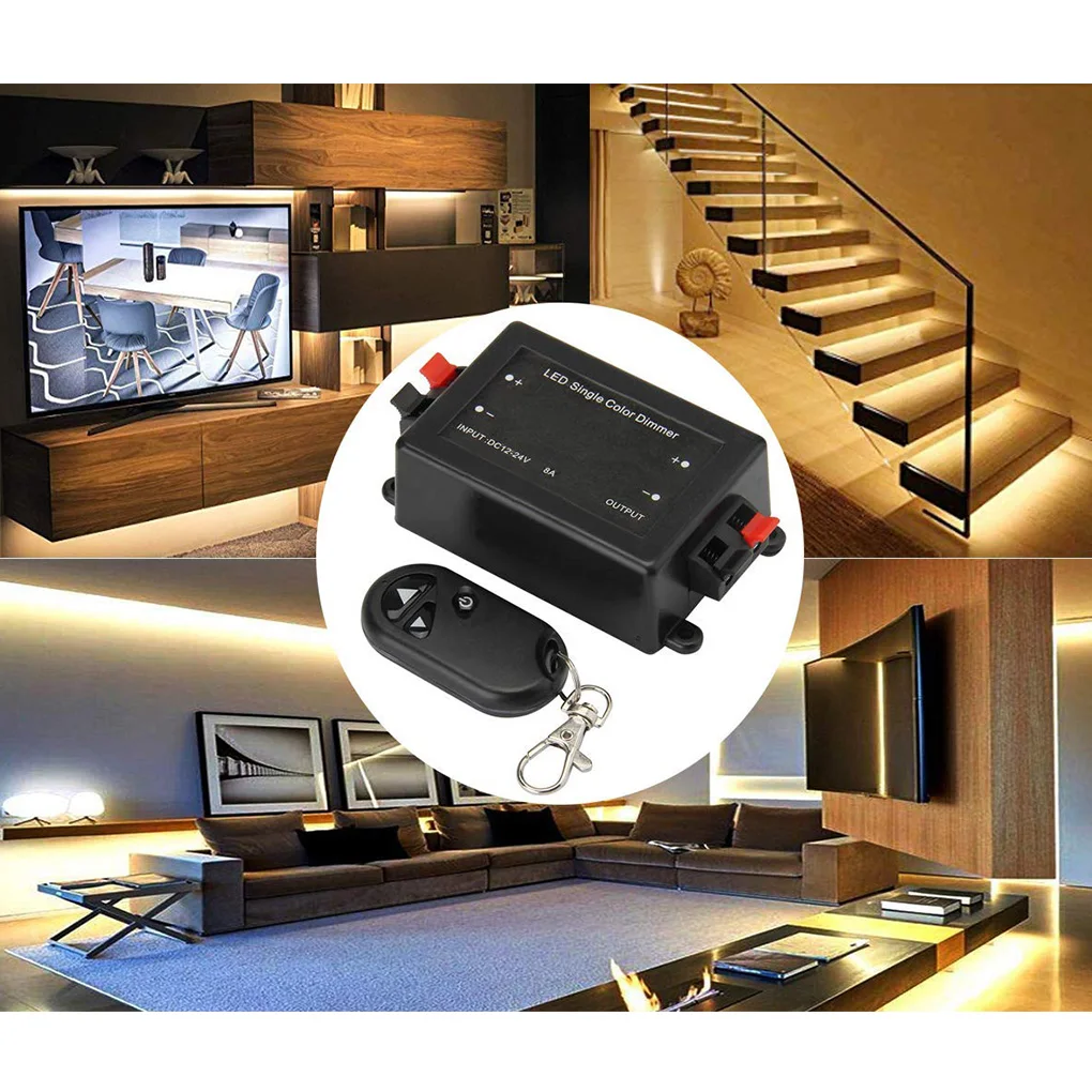 DC12-24V LED Single Color Strip Light Wireless RF Remote Controller Dimmer for SMD 5050 3528 3 Keys
DC12-24V LED Single Color Strip Light Wireless RF Remote Controller Dimmer for SMD 5050 3528 3 Keys