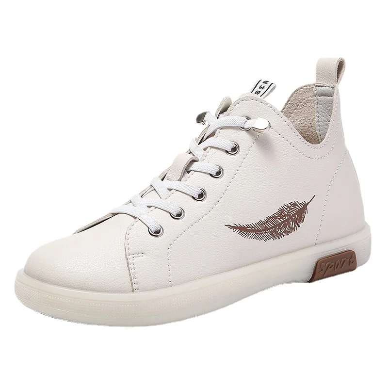 Leather White Shoes Women's 2022 Spring New Soft-soled Comfortable Flat-bottomed Casual Sports Shoes Fashion High-top Shoes
Leather White Shoes Women's 2022 Spring New Soft-soled Comfortable Flat-bottomed Casual Sports Shoes Fashion High-top Shoes
