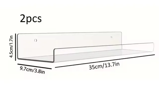 2 шт., прозрачные акриловые полки 
2 шт., прозрачные акриловые полки