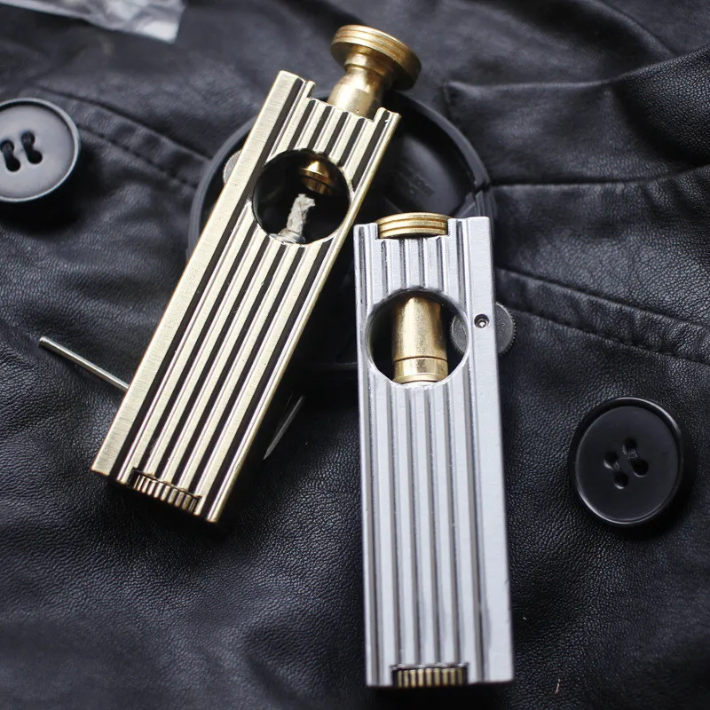 Metal Free Fire Torch Flint Lighter Vintage Grinding Wheel Kerosene Oil Pipe Compact Lighter Cigarette Windproof Gadgets For Men
Metal Free Fire Torch Flint Lighter Vintage Grinding Wheel Kerosene Oil Pipe Compact Lighter Cigarette Windproof Gadgets For Men