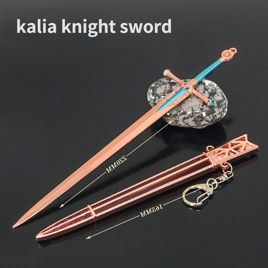 Elden Ring Game Peripheral Weapon 22CM Magic One-handed Sword Kalia Knight Sword with Sheath Alloy Weapon Model Ornament Toy
Elden Ring Game Peripheral Weapon 22CM Magic One-handed Sword Kalia Knight Sword with Sheath Alloy Weapon Model Ornament Toy