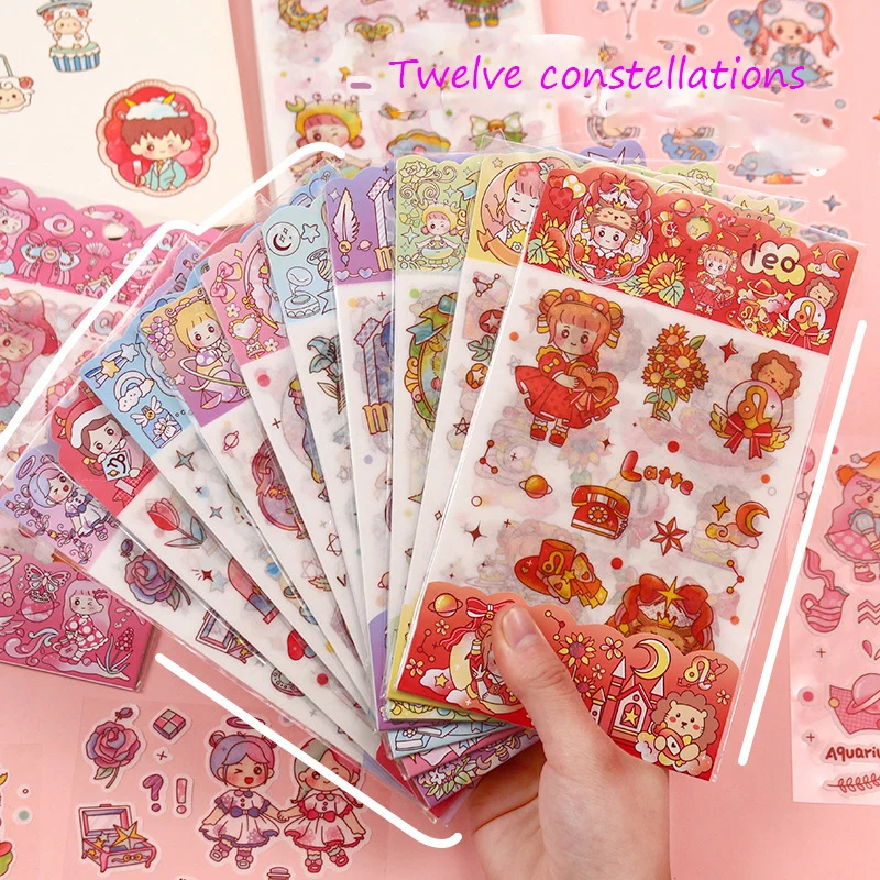 Kawaii 12 Constellations Stickers Scrapbook Sticker Set For Kids Diy Diary Decorative Planners Cute Waterproof Girls Sticker 
Kawaii 12 Constellations Stickers Scrapbook Sticker Set For Kids Diy Diary Decorative Planners Cute Waterproof Girls Sticker