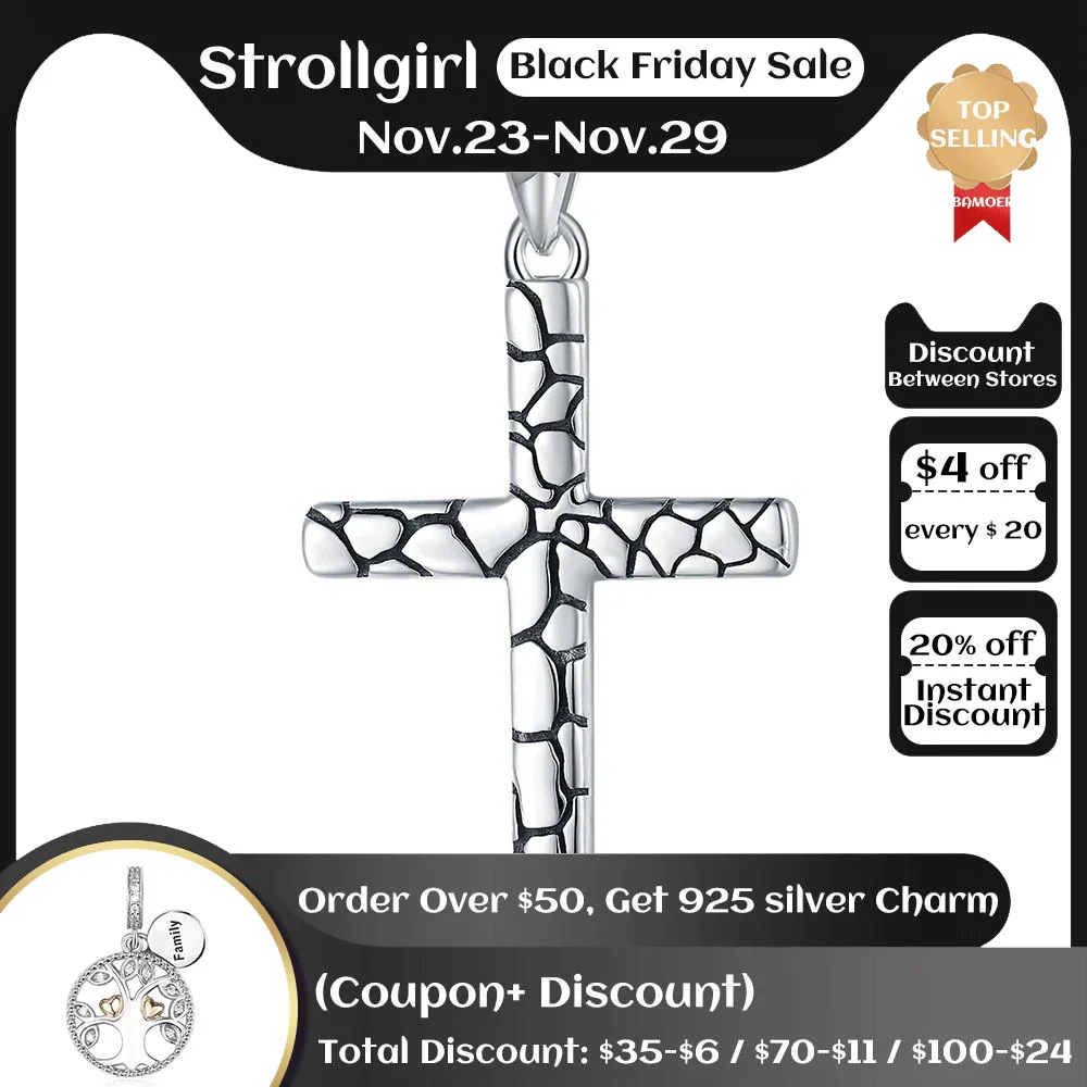 925 Sterling Silver Marble Texture Cross Necklace Christian Pendant Inspirational Religious Jewelry Gifts for Women Teen Girls
925 Sterling Silver Marble Texture Cross Necklace Christian Pendant Inspirational Religious Jewelry Gifts for Women Teen Girls