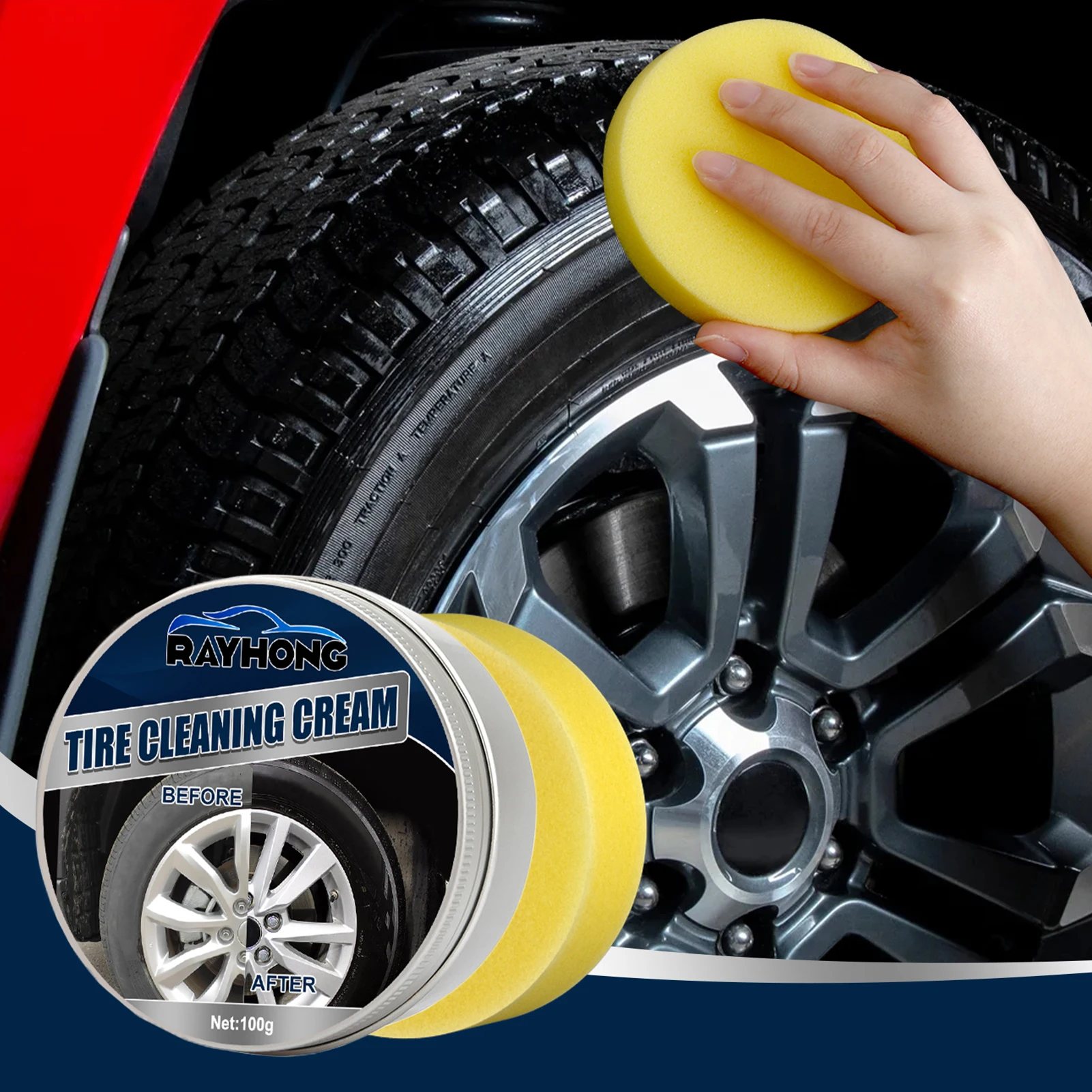 Car Tire Wax Brightener Tire Maintenance Cleaning Retreading Cream 100G Car Wash Waxing Agent Automobiles Parts
Car Tire Wax Brightener Tire Maintenance Cleaning Retreading Cream 100G Car Wash Waxing Agent Automobiles Parts