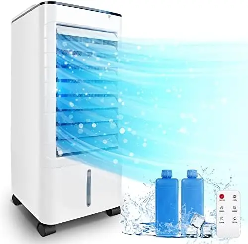 Air Cooler,3-IN-1 Windowless Portable Air Conditioner,Oscillation Swamp Cooler and Humidification-Includes Ice Packs-12 Hour Tim
Air Cooler,3-IN-1 Windowless Portable Air Conditioner,Oscillation Swamp Cooler and Humidification-Includes Ice Packs-12 Hour Tim