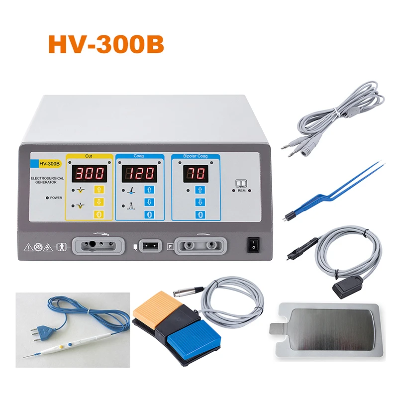 300W HV-300B High Frequency Electrosurgical Generator Electro Surgical Unit Cautery Machine Electrobisturi
300W HV-300B High Frequency Electrosurgical Generator Electro Surgical Unit Cautery Machine Electrobisturi