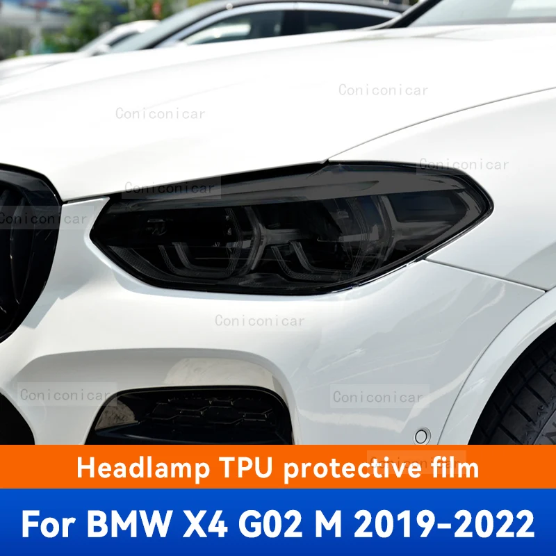 For BMW X4 G02 M 2018-2022 Car Headlight Smoked Black TPU Protective Film Front Light Tint Change Color Sticker Accessories
For BMW X4 G02 M 2018-2022 Car Headlight Smoked Black TPU Protective Film Front Light Tint Change Color Sticker Accessories
