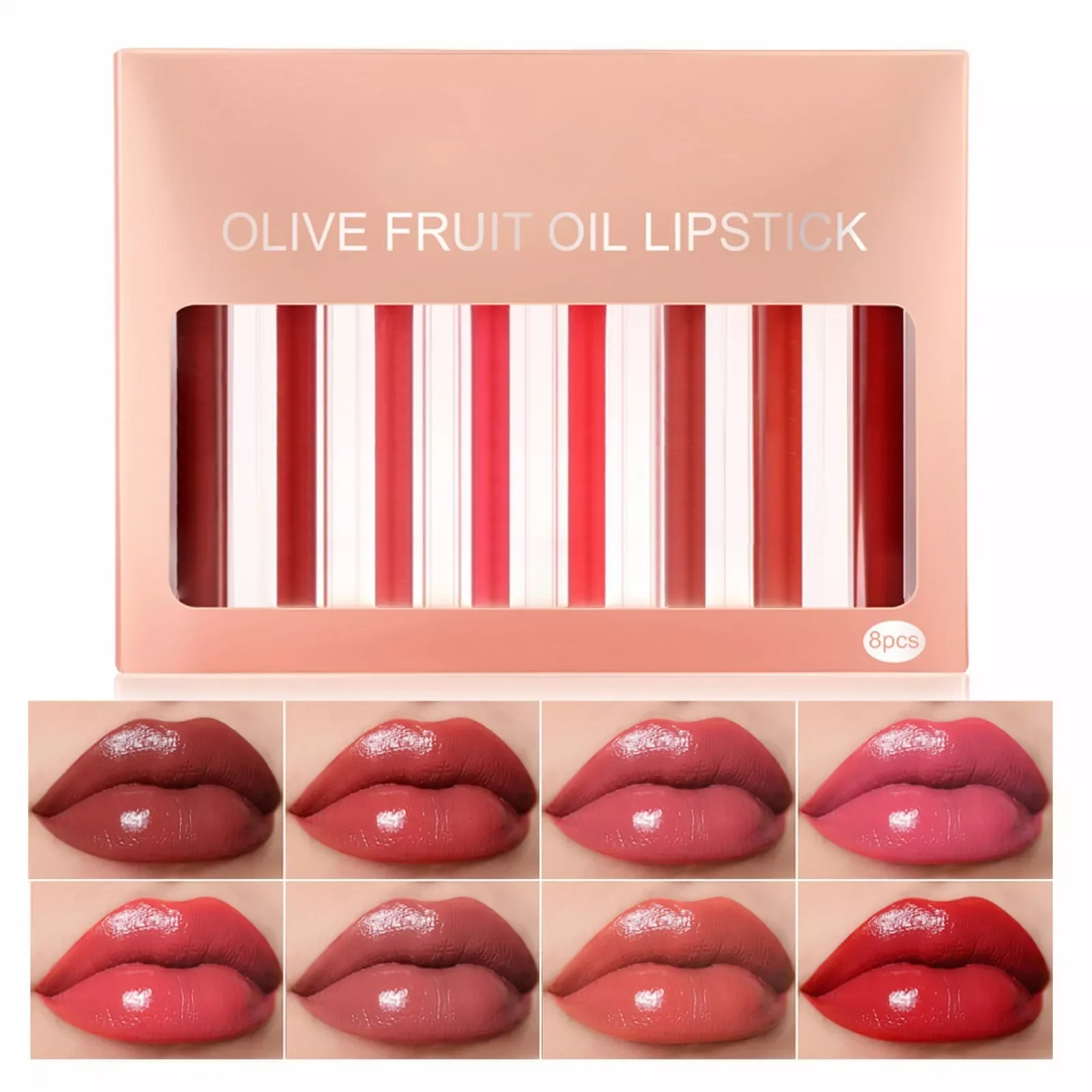NEW2023 8 Pack Lipstick Olive Moisturizing Moisturizing Non Stick Lip Makeup Pink Highlighter Makeup Valentines Day Lip Gloss
NEW2023 8 Pack Lipstick Olive Moisturizing Moisturizing Non Stick Lip Makeup Pink Highlighter Makeup Valentines Day Lip Gloss
