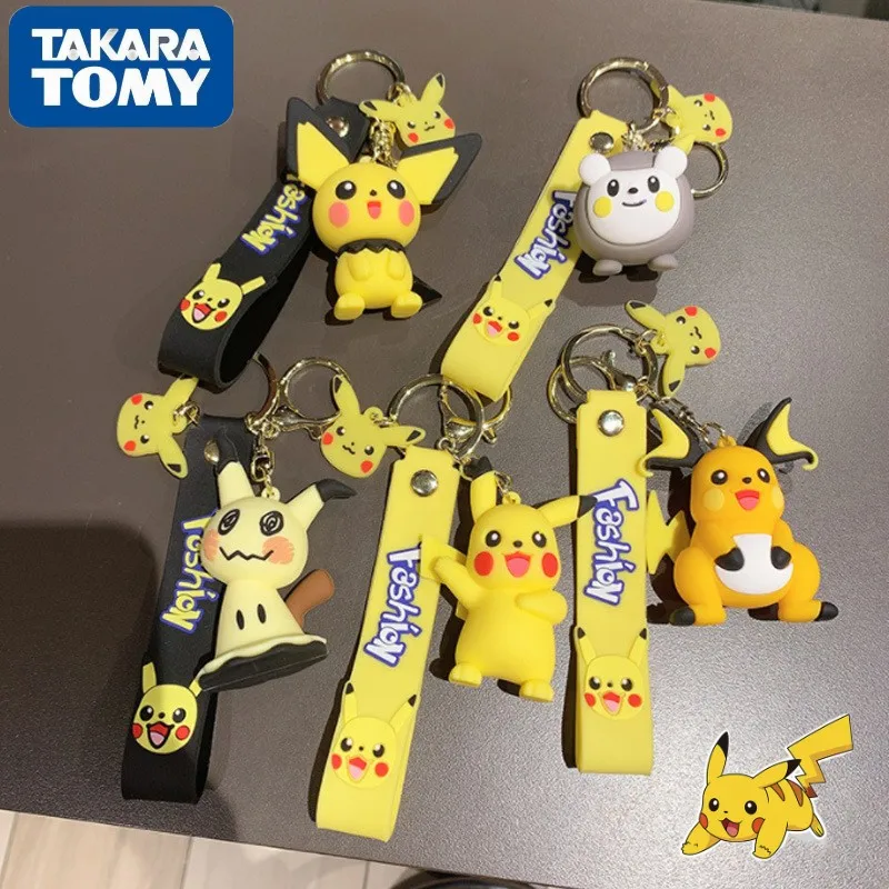 Takara Tomy Pikachu Cartoon Doll Decoration Pendants Anime Key Chain Bag Charm Kawaii Keychain Cute Toy Gifts for Baby Children
Takara Tomy Pikachu Cartoon Doll Decoration Pendants Anime Key Chain Bag Charm Kawaii Keychain Cute Toy Gifts for Baby Children