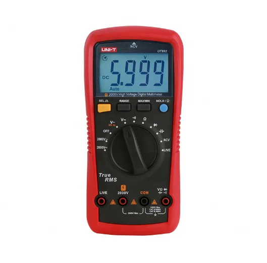 Original UNI-T UT892 2000V AC/DC High Voltage Digital Multimeter Electrical voltage measurement
Original UNI-T UT892 2000V AC/DC High Voltage Digital Multimeter Electrical voltage measurement