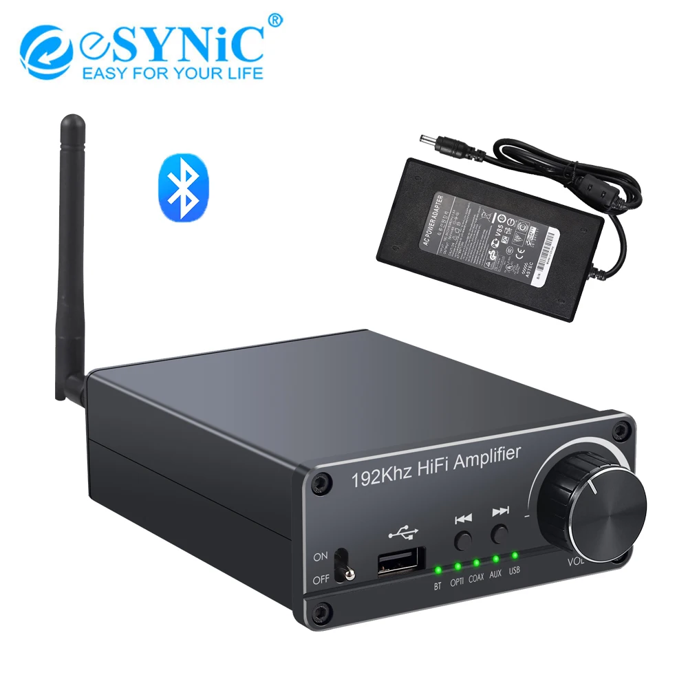 ESYNiC 100 Вт + 100 Вт Bluetooth-совместимый аудио усилитель Hi-Fi Цифровой TPA3116D2 усилитель мощности оптический коаксиальный USB аналоговый конвертер
ESYNiC 100 Вт + 100 Вт Bluetooth-совместимый аудио усилитель Hi-Fi Цифровой TPA3116D2 усилитель мощности оптический коаксиальный USB аналоговый конвертер