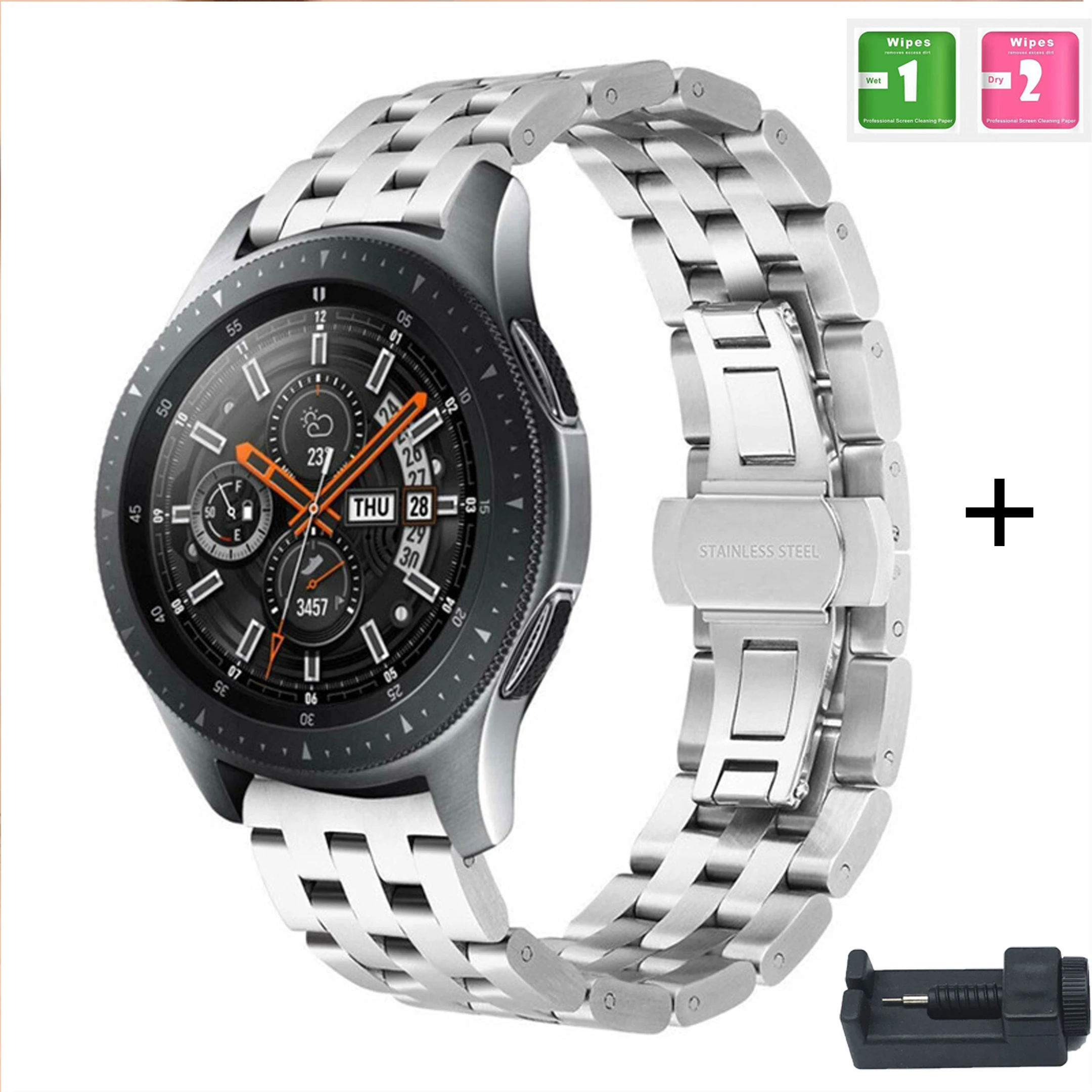 22mm stainless steel metal strap for samsung galaxy watch 3 45mm galaxy watch 46mm for huawei watch GT 2 for amazfit GTR 47mm
22mm stainless steel metal strap for samsung galaxy watch 3 45mm galaxy watch 46mm for huawei watch GT 2 for amazfit GTR 47mm
