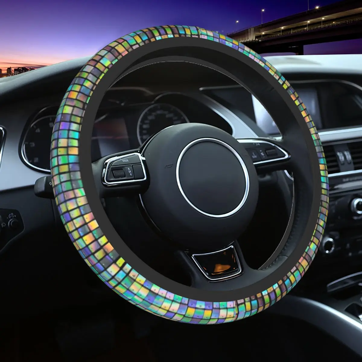 37-38 Car Steering Wheel Cover Glitter Disco Diamonds Sparkle Anti-slip Colorful Steering-Wheel Accessories
37-38 Car Steering Wheel Cover Glitter Disco Diamonds Sparkle Anti-slip Colorful Steering-Wheel Accessories