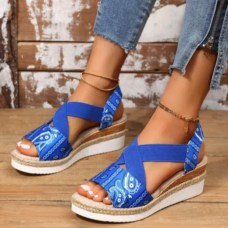 Women Casual Slippers Slip on Strap Cross Shoes Plus Size 2022 Summer Buckle Strap Wedges Weave Beach Open Toe Sandals
Women Casual Slippers Slip on Strap Cross Shoes Plus Size 2022 Summer Buckle Strap Wedges Weave Beach Open Toe Sandals