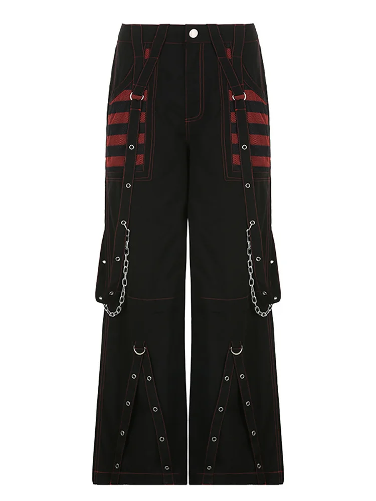 Goth Dark Y2k Punk Wide Leg Grunge Black Pants Mall Gothic Harajuku Baggy High Waist Trousers Strap Patchwork Techwear Clothes
Goth Dark Y2k Punk Wide Leg Grunge Black Pants Mall Gothic Harajuku Baggy High Waist Trousers Strap Patchwork Techwear Clothes