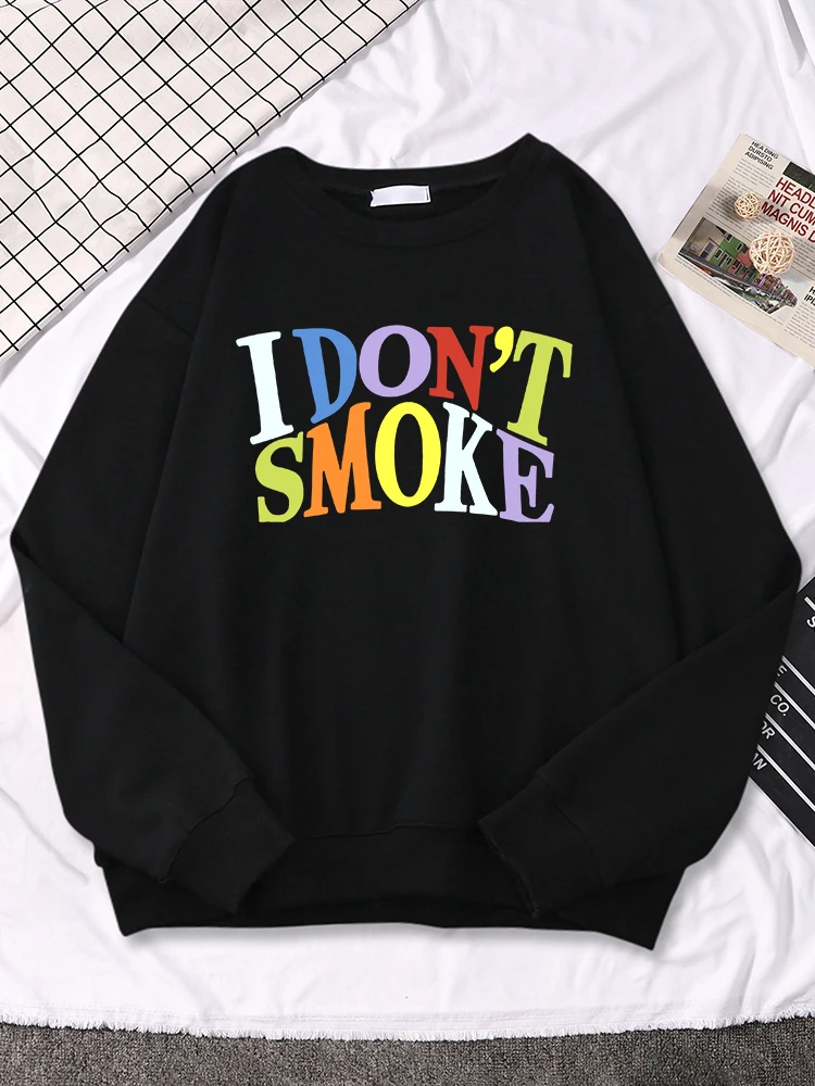 I Don'T Smoke Colorful Letter Printed Womens Clothes Street Fashion Sweatshirt Autumn Warm Pullovers Casual Female Long Sleeves
I Don'T Smoke Colorful Letter Printed Womens Clothes Street Fashion Sweatshirt Autumn Warm Pullovers Casual Female Long Sleeves