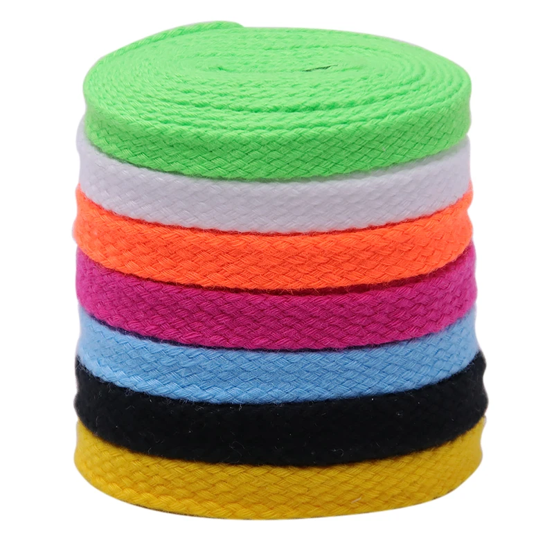 Solid Color Eye-Catching Cords Double-Layer Polyester 7MM Flat Shape Shoelaces For Drop-Shipping Custom Bulk Order
Solid Color Eye-Catching Cords Double-Layer Polyester 7MM Flat Shape Shoelaces For Drop-Shipping Custom Bulk Order