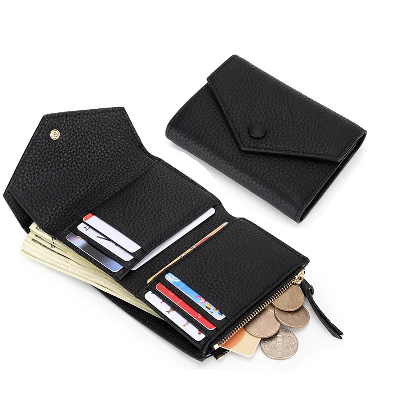 Genuine Leather Short Folding Woman's Coin Money Wallets Clutch Bag Fashion Simple Id Business Wallet for Credit Card Purpse Bag
Genuine Leather Short Folding Woman's Coin Money Wallets Clutch Bag Fashion Simple Id Business Wallet for Credit Card Purpse Bag