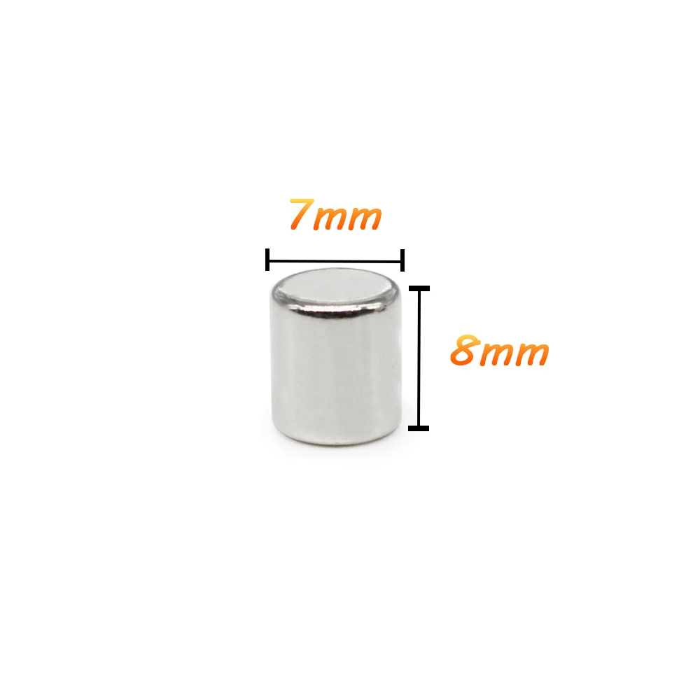 5/10/20/50/100/200PCS 7*8 mm Disc Powerful Strong Magnetic Magnets 7x8mm N35 Strong Round Neodymium Magnet 7x8 Search Magnet
5/10/20/50/100/200PCS 7*8 mm Disc Powerful Strong Magnetic Magnets 7x8mm N35 Strong Round Neodymium Magnet 7x8 Search Magnet