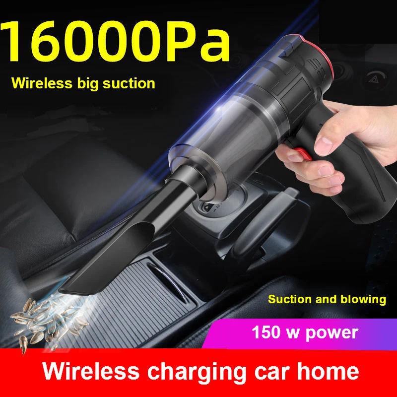 16000Pa 150W Wireless Car Vacuum Cleaner 2 in 1 Blowable Cordless Handheld Auto Vacuum Home & Car Dual Use Mini Vacuum Cleaner
16000Pa 150W Wireless Car Vacuum Cleaner 2 in 1 Blowable Cordless Handheld Auto Vacuum Home & Car Dual Use Mini Vacuum Cleaner