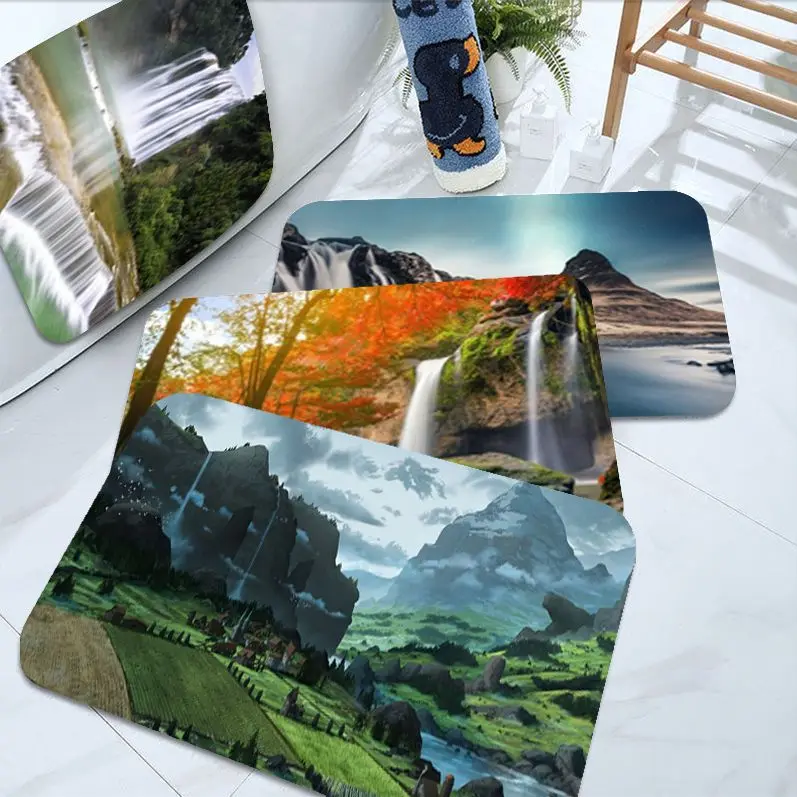 Alpine Waterfall Hallway Carpet Cheaper Anti-slip Modern Living Room Balcony Printed Doormat Area Rug
Alpine Waterfall Hallway Carpet Cheaper Anti-slip Modern Living Room Balcony Printed Doormat Area Rug