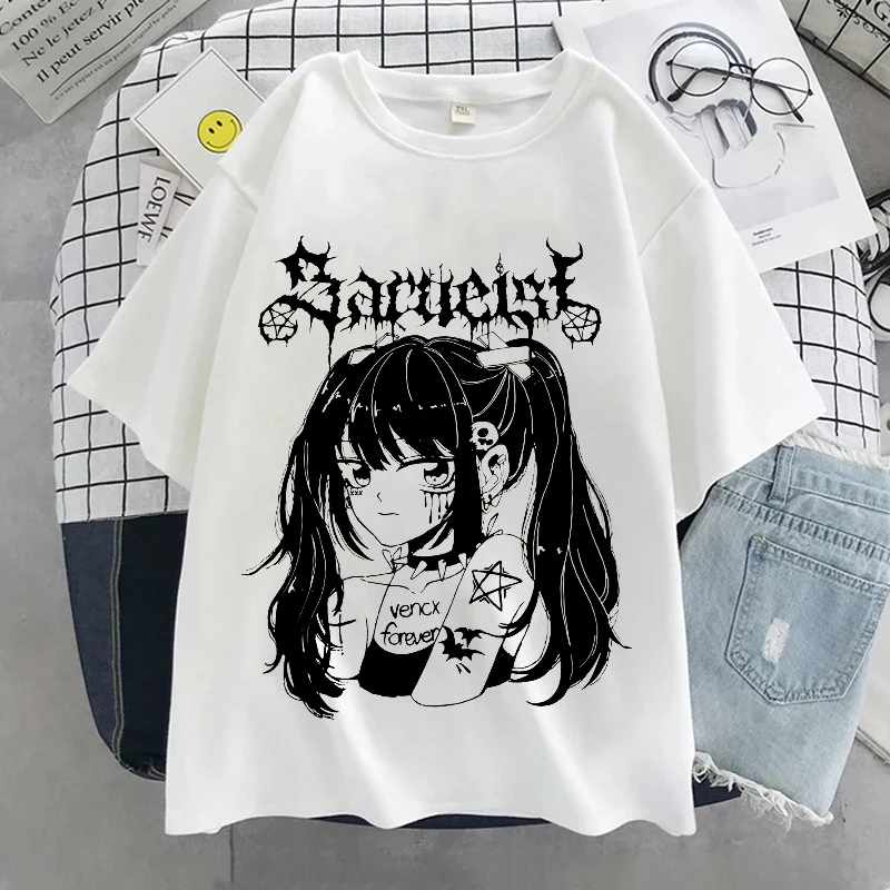 Women T Shirt Harajuku Anime Loose Oversized T Shirt Female Clothes Summer Graphic Top for Cartoon Tee Shirt Japanese Streetwear
Women T Shirt Harajuku Anime Loose Oversized T Shirt Female Clothes Summer Graphic Top for Cartoon Tee Shirt Japanese Streetwear