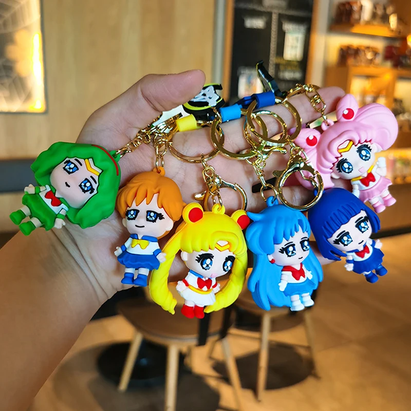 Anime Sailor Moon Figure Pendant Silicone Keychain Holder Car Key Chain Cartoon Key Ring Phone Bag Hanging Jewelry Kid Toy Gift
Anime Sailor Moon Figure Pendant Silicone Keychain Holder Car Key Chain Cartoon Key Ring Phone Bag Hanging Jewelry Kid Toy Gift