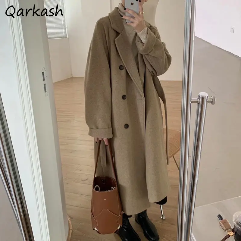 Wool Blends Women S-3XL Simple Double Breasted Classic Leisure Vintage Warm French Style Tender Feminino Outwear Popular Ins New
Wool Blends Women S-3XL Simple Double Breasted Classic Leisure Vintage Warm French Style Tender Feminino Outwear Popular Ins New