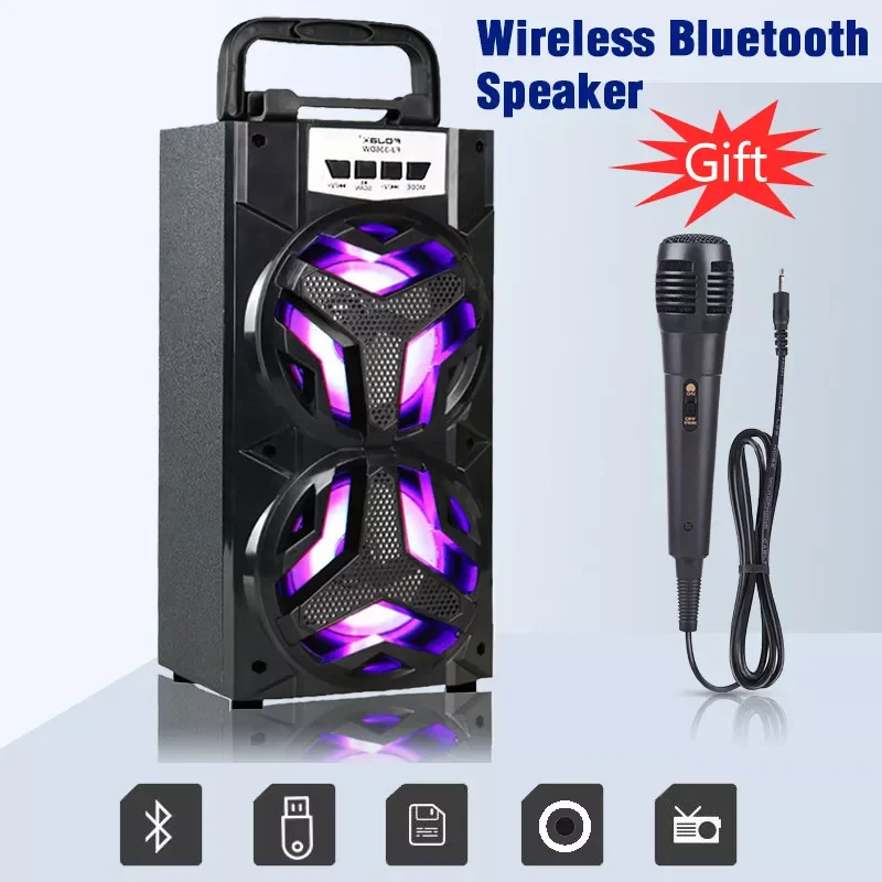 Outdoor Portable Surround Sound Box Speaker Wireless Large Home Theater Bluetooth Big Party Speakers With Microphone
Outdoor Portable Surround Sound Box Speaker Wireless Large Home Theater Bluetooth Big Party Speakers With Microphone