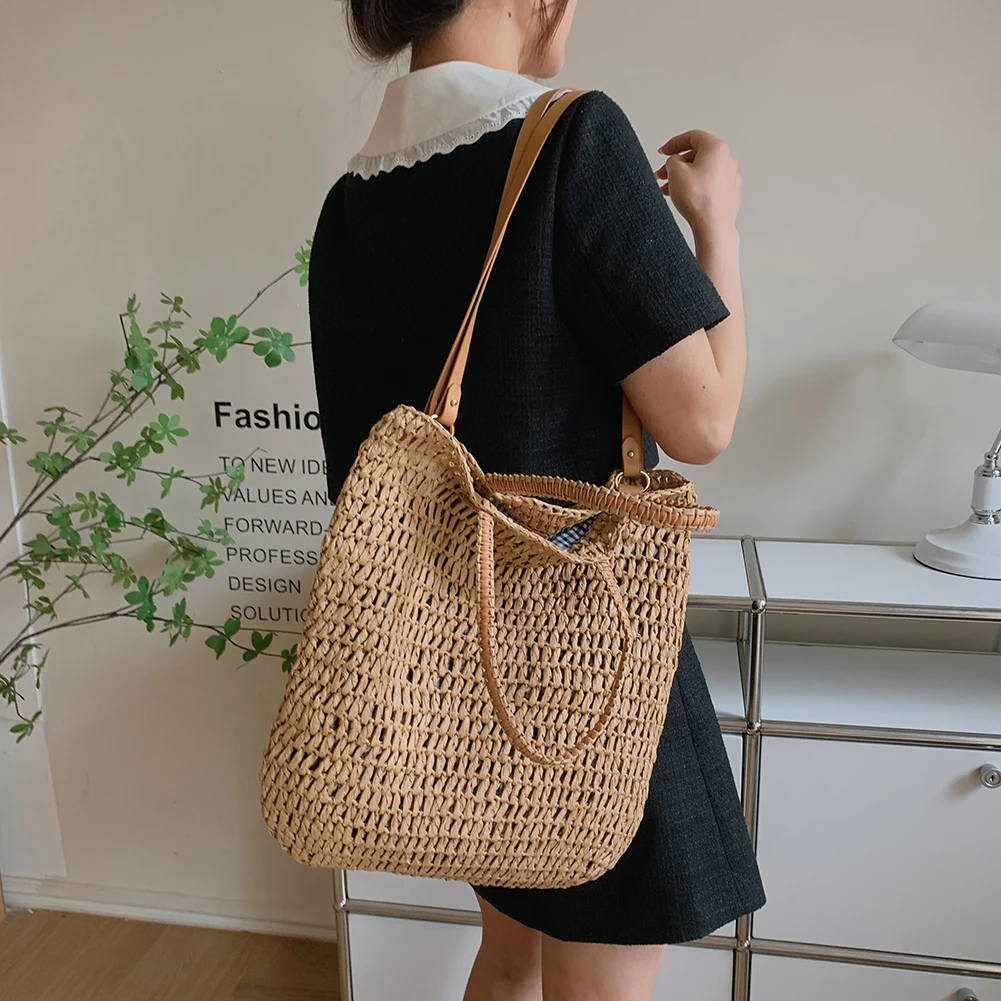 Summer Straw Beach Bags Women Handbags Tote Female Vacation Large Lady Woven Shoulder Bag Rattan Borsa Pagli Handmade
Summer Straw Beach Bags Women Handbags Tote Female Vacation Large Lady Woven Shoulder Bag Rattan Borsa Pagli Handmade