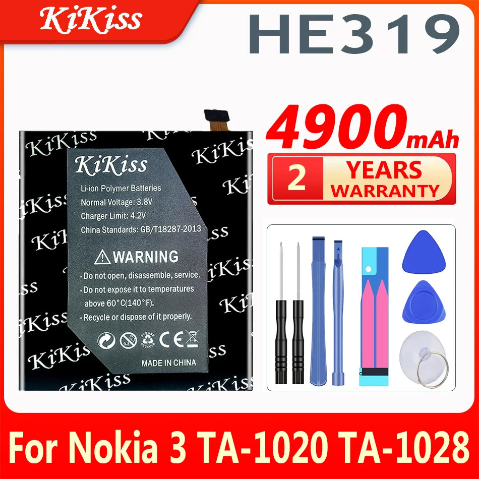 

Оригинальный аккумулятор Kikiss HE319 для Nokia 3 TA-1020 1028 1032 мобильный телефон, сменные батареи HE 1038 для резервного копирования Nokia3