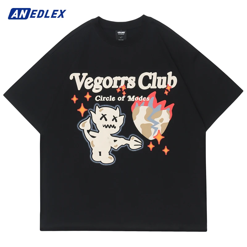 Hip Hop Men T Shirt Streetwear Cartoon Little Devil Graphic Letter Print T-Shirt Harajuku Summer Short Sleeve Loose Cotton Tops
Hip Hop Men T Shirt Streetwear Cartoon Little Devil Graphic Letter Print T-Shirt Harajuku Summer Short Sleeve Loose Cotton Tops