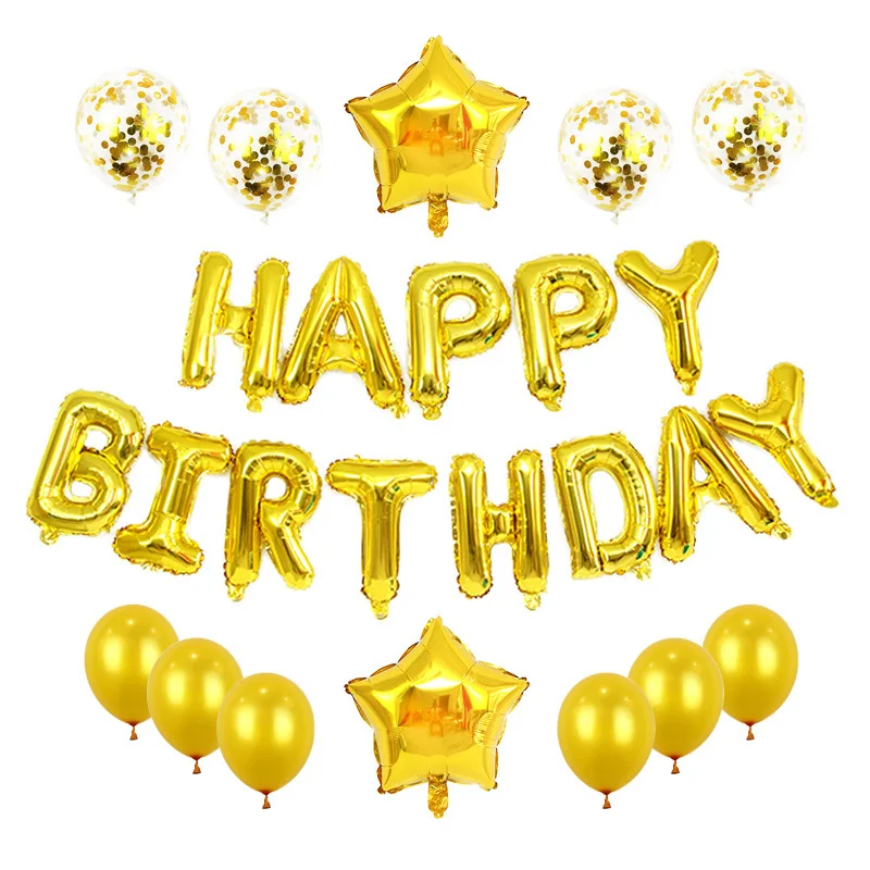 Birthday party decoration package birthday letter balloon set 16 inch rose gold happy birthday balloon Event Ballons Accessories
Birthday party decoration package birthday letter balloon set 16 inch rose gold happy birthday balloon Event Ballons Accessories