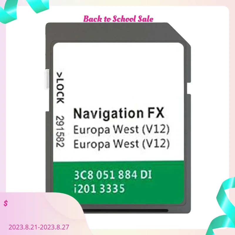 

Jetta Passat 3C8 051 884 DI Sat Nav Navigation Map SD Card For VW FX V12 West With Anti Fog Reaview Stickers