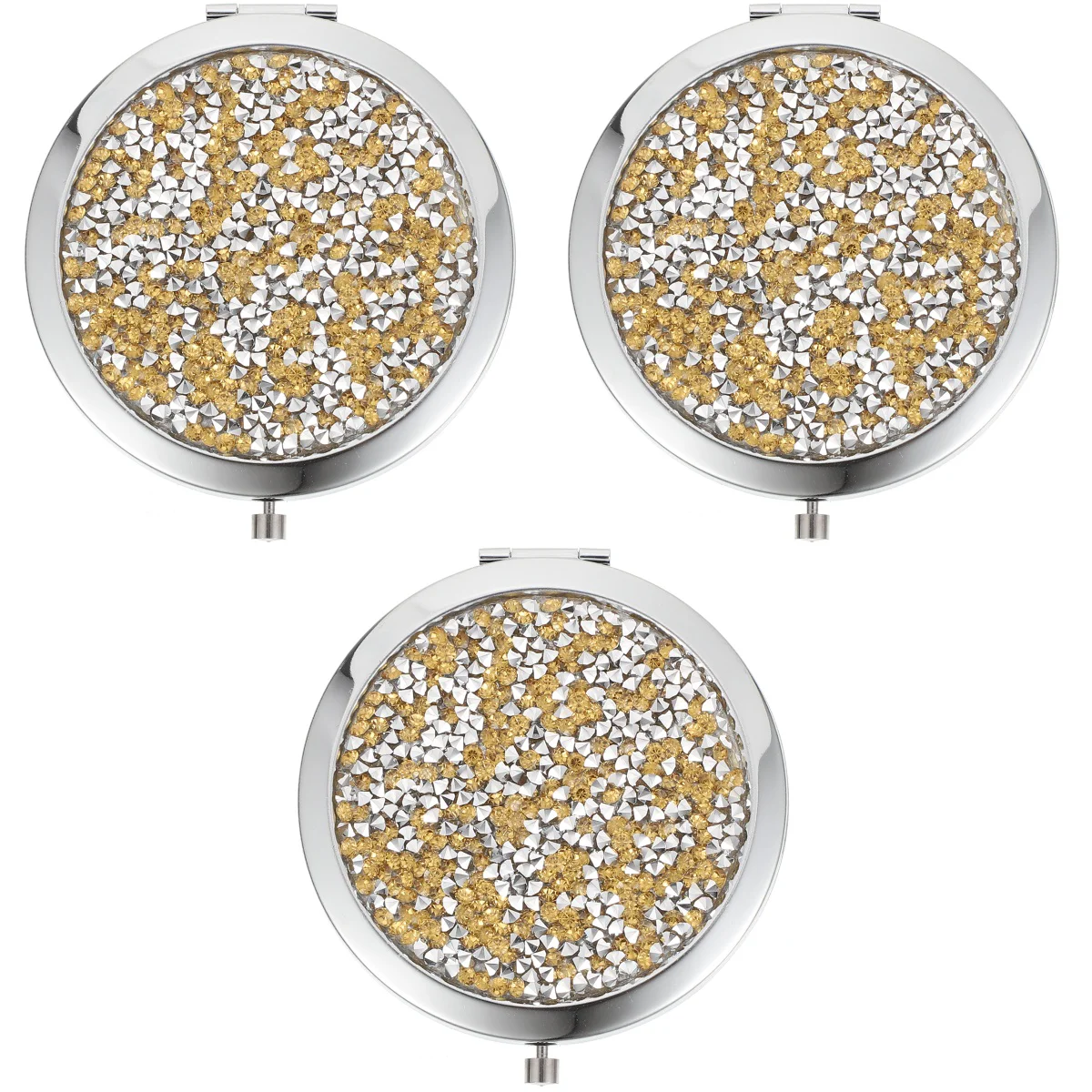 3 Count Crystal Makeup Mirror Portable Mini Girls Mirrors Vanity Travel Pocket Silver Double Sided Small
3 Count Crystal Makeup Mirror Portable Mini Girls Mirrors Vanity Travel Pocket Silver Double Sided Small