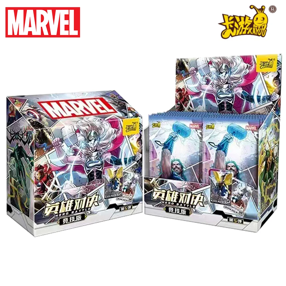 

MARVEL Goddess Thunder Thor's Hammer Mjolnir Card for Kids Gift Spiderman Thanos Iron Man Anime Collectible Flash Card Table Toy