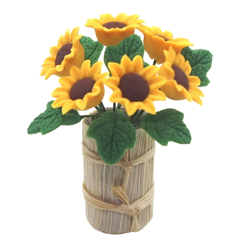 1/12 Dollhouse Miniature Accessories Mini Sunflower Pot Culture Simulation Flower Model For Doll House Decoration
1/12 Dollhouse Miniature Accessories Mini Sunflower Pot Culture Simulation Flower Model For Doll House Decoration