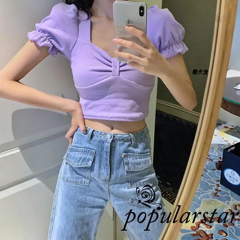 Popu-Women Fashion Puff Sleeve Solid Color Tops Ladies Stylish Tops for Shopping Daily Wear
Popu-Women Fashion Puff Sleeve Solid Color Tops Ladies Stylish Tops for Shopping Daily Wear